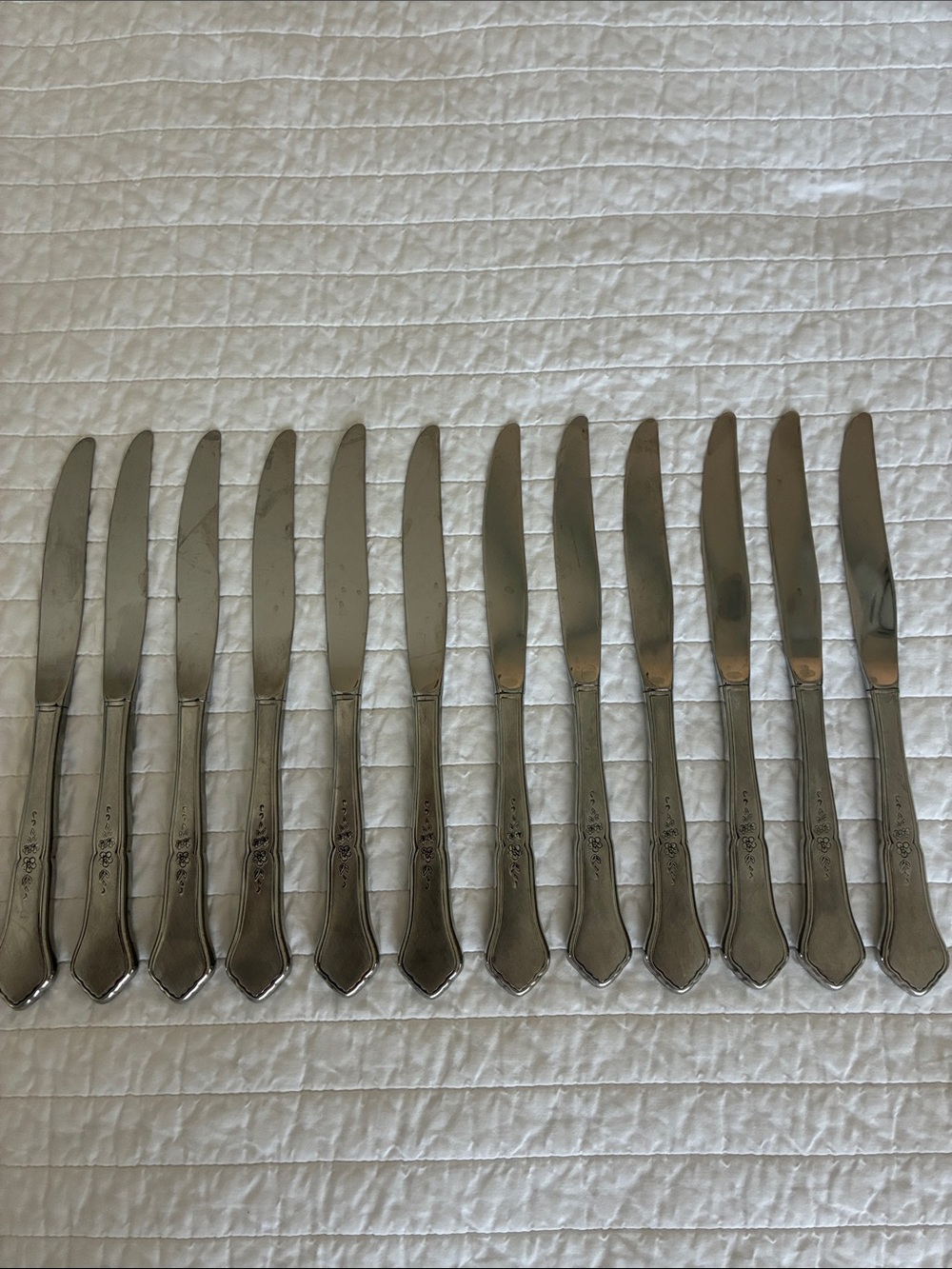 12 - Oneida GAZEBO All Glossy Stainless Flatware 9" DINNER KNIVES